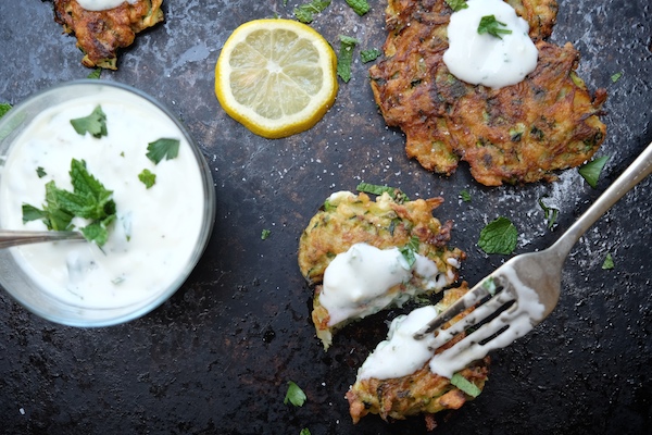 Check out the recipe for the most delicious Zucchini Herb Fritters with Garlic Yogurt Dip on Shutterbean.com!