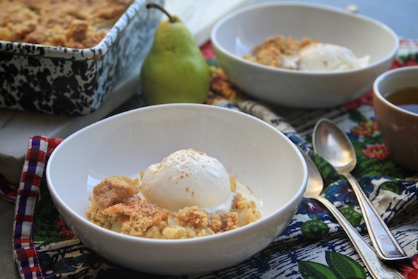 Burnt Butter Pear Ginger Crumble is the perfect way to celebrate pear season. Check out the recipe on Shutterbean.com! 