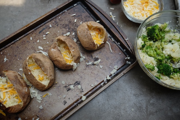 Twice Baked Broccoli Cheddar Baked Potatoes // shutterbean