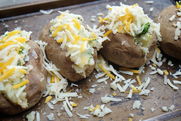 Twice Baked Broccoli Cheddar Baked Potatoes // shutterbean