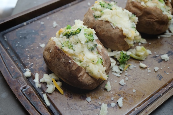 Twice Baked Broccoli Cheddar Baked Potatoes // shutterbean