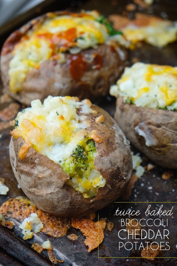 Twice Baked Broccoli Cheddar Baked Potatoes // shutterbean