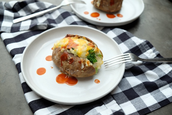 Twice Baked Broccoli Cheddar Baked Potatoes // shutterbean