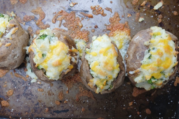 Twice Baked Broccoli Cheddar Baked Potatoes // shutterbean