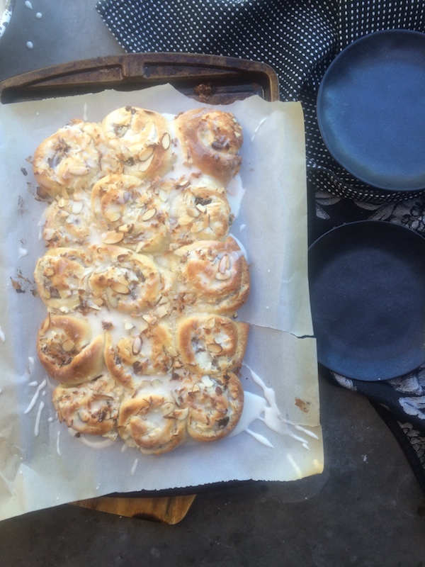 Almond Joy Rolls with coconut cream cheese filling & chunks of melted chocolate melted inside. Check out the recipe on Shutterbean.com! 