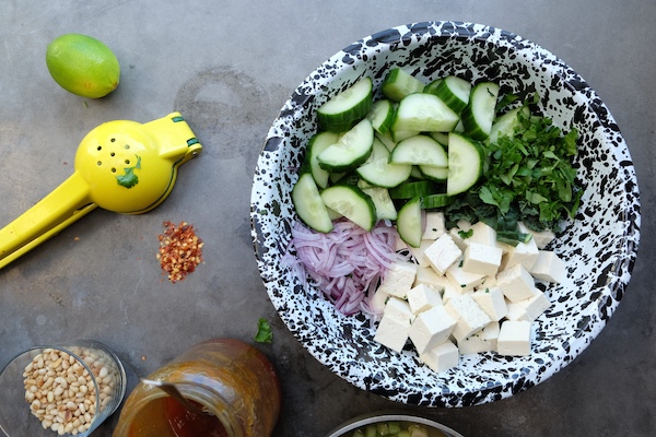 Cucumber Kale Salad from Heidi Swanson's new book Near & Far. Find the recipe on Shutterbean.com! 