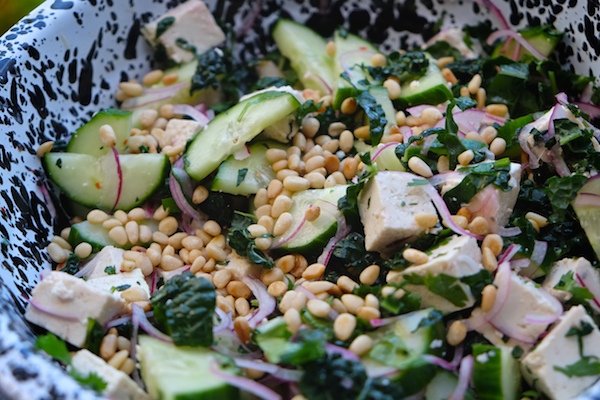 Cucumber Kale Salad from Heidi Swanson's new book Near & Far. Find the recipe on Shutterbean.com! 