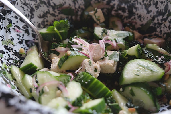 Cucumber Kale Salad from Heidi Swanson's new book Near & Far. Find the recipe on Shutterbean.com! 