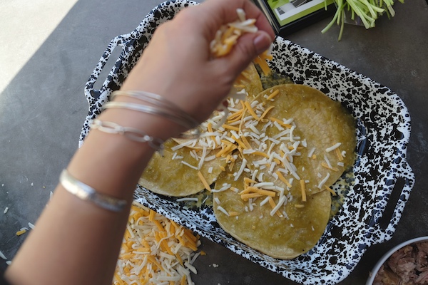 Weeknight meals are made EASY with this Pork Enchilada Lasagna. Find the recipe on Shutterbean.com