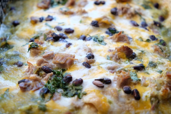 Weeknight meals are made EASY with this Pork Enchilada Lasagna. Find the recipe on Shutterbean.com