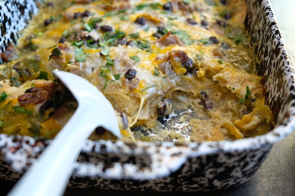 Weeknight meals are made EASY with this Pork Enchilada Lasagna. Find the recipe on Shutterbean.com