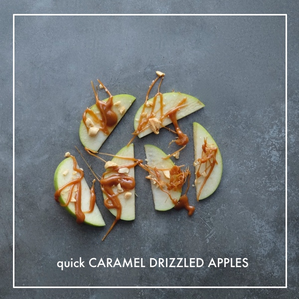Quick Caramel Drizzled Apples