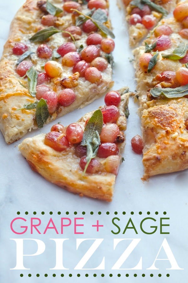 Roasted Grape & Sage Pizza should be added to your Autumn TO DO List! Find the recipe at Shutterbean.com