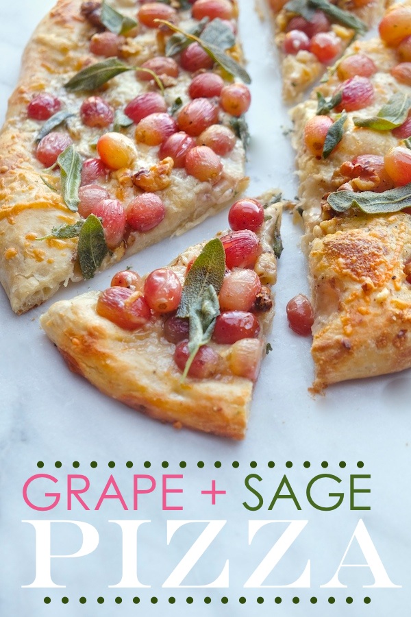 Roasted Grape & Sage Pizza should be added to your Autumn TO DO List! Find the recipe at Shutterbean.com 