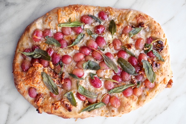 Roasted Grape & Sage Pizza should be added to your Autumn TO DO List! Find the recipe at Shutterbean.com 