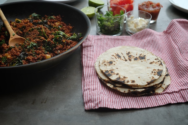 Kale Soyrizo Tacos for a quick vegetarian weeknight meal! Find the recipe on shutterbean.com 