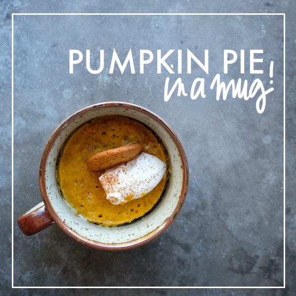 Pumpkin pie is just minutes away with this Pumpkin Pie in a Mug recipe. Check it out on Shutterbean.com! 