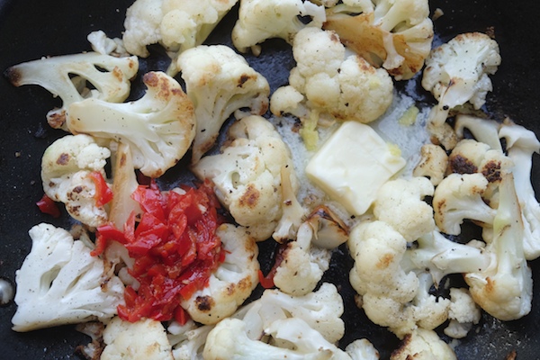 Skillet Roasted Cauliflower with Breadcrumbs. You can make a whole meal out of it! Recipe on Shutterbean.com