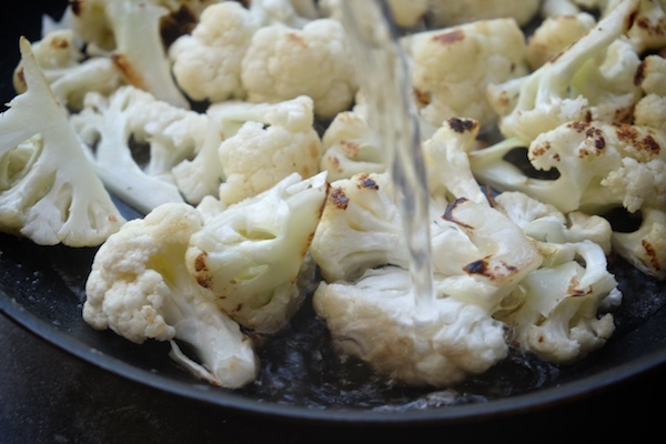 Skillet Roasted Cauliflower with Breadcrumbs. You can make a whole meal out of it! Recipe on Shutterbean.com