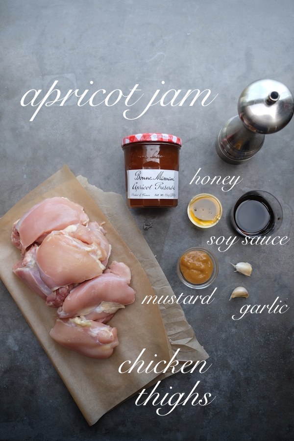 The most delicious & simple Apricot Glazed Chicken Thigh recipe can be found at Shutterbean.com! 