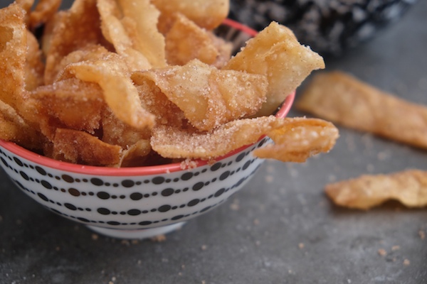 Turn wonton wrappers into a delicious snack dessert. Check out the recipe for Cinnamon Sugar Wonton Crisps on Shutterbean.com!