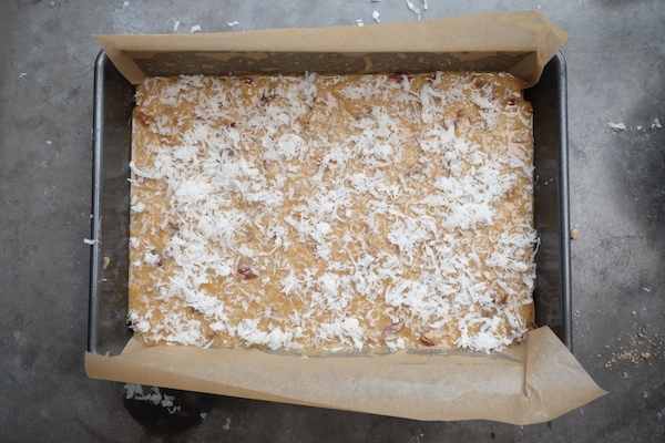 If you're looking to make your life easier this holiday season, make these Coconut Blondies! Recipe on Shutterbean.com