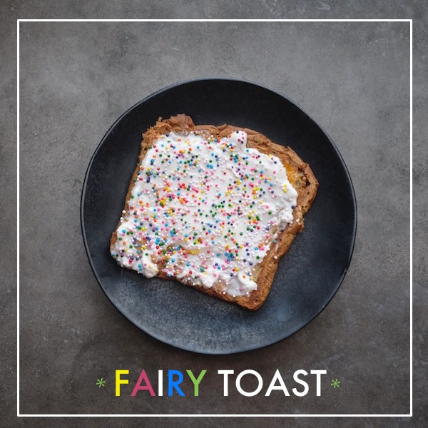 Fairy Toast made with makeshift cream cheese frosting. Find it on Shutterbean.com!