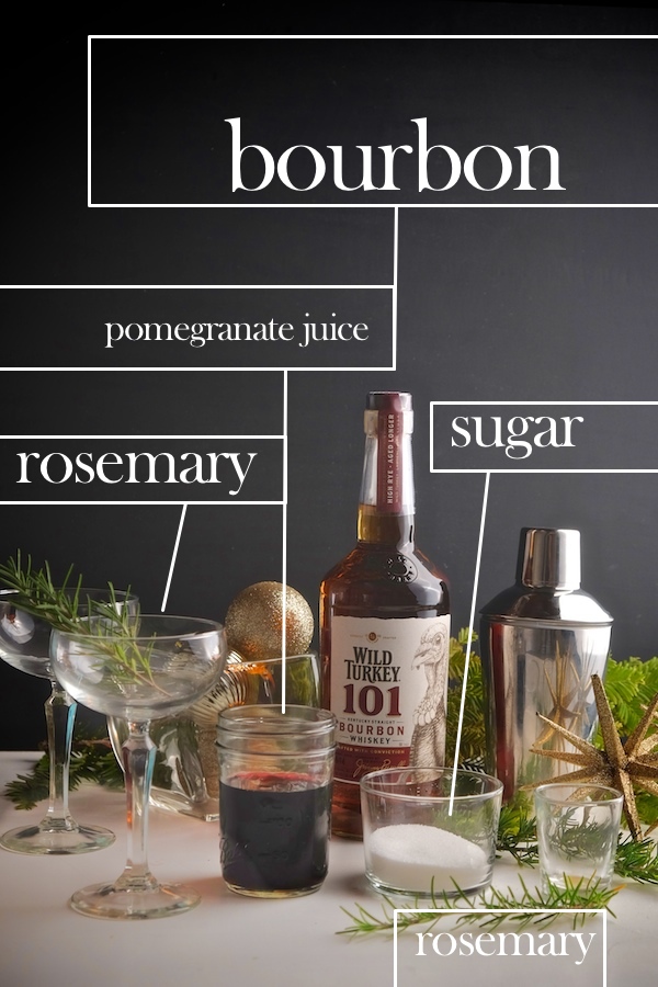 Pomegranate Manhattan is a seasonal twist on a classic cocktail! Find the recipe at Shutterbean.com