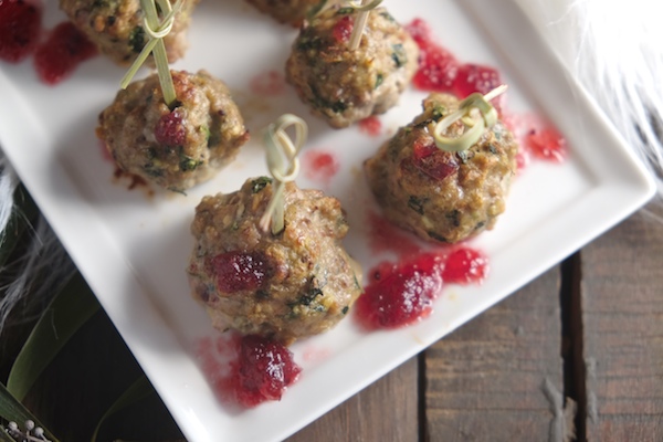 Turkey Cranberry Meatballs are a great way to round out your appetizer spread! Find the recipe on Shutterbean.com 