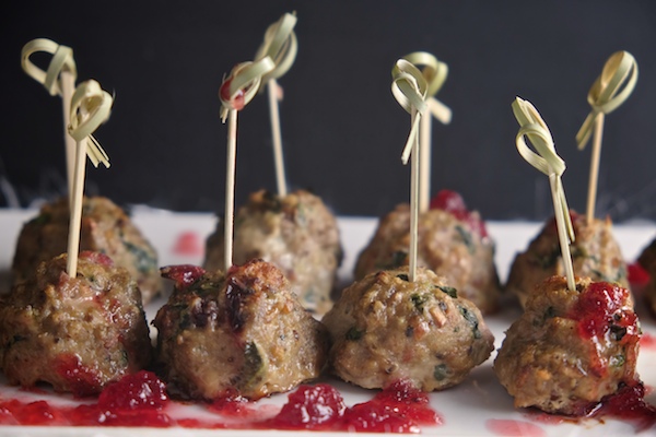 Turkey Cranberry Meatballs are a great way to round out your appetizer spread! Find the recipe on Shutterbean.com 