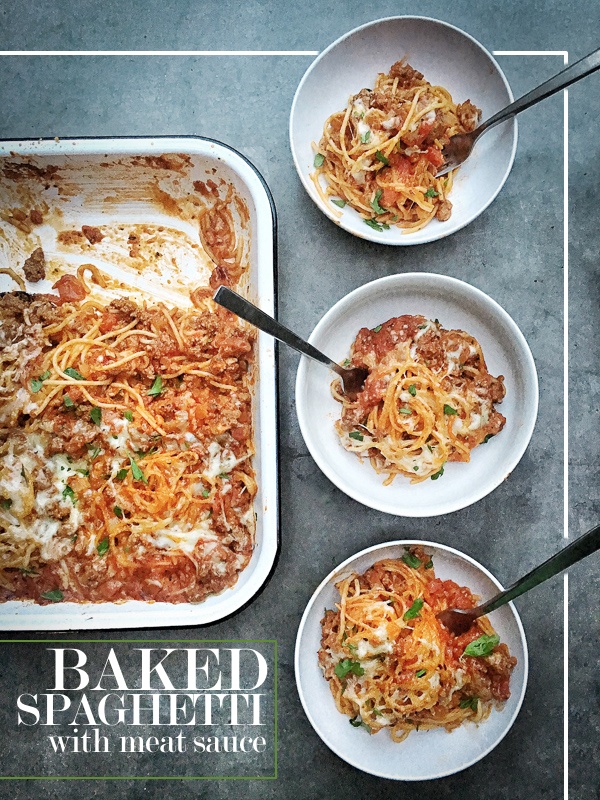 Baked Spaghetti with Meat Sauce