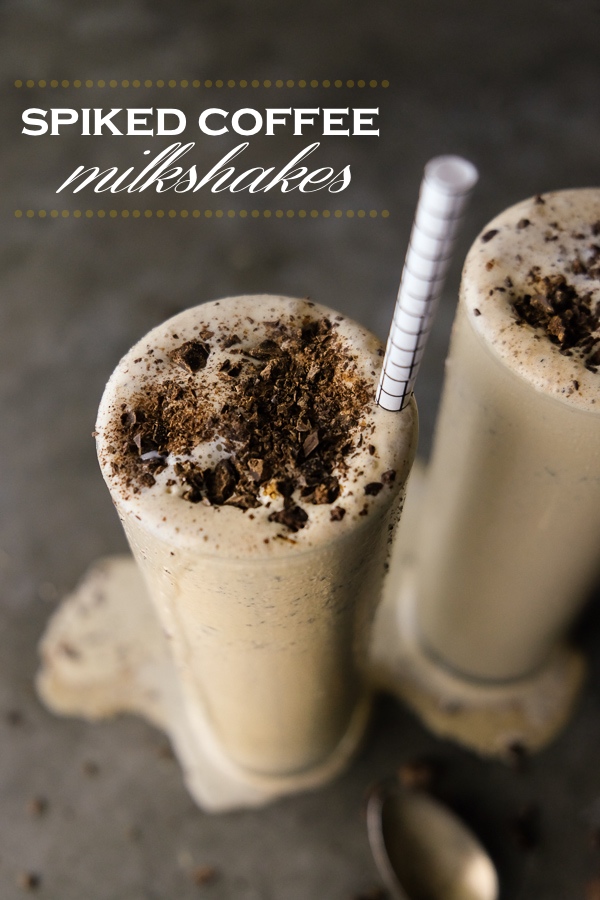 Spiked Coffee Milkshakes made with Humboldt Creamery Ice Cream. Find the recipe on Shutterbean.com