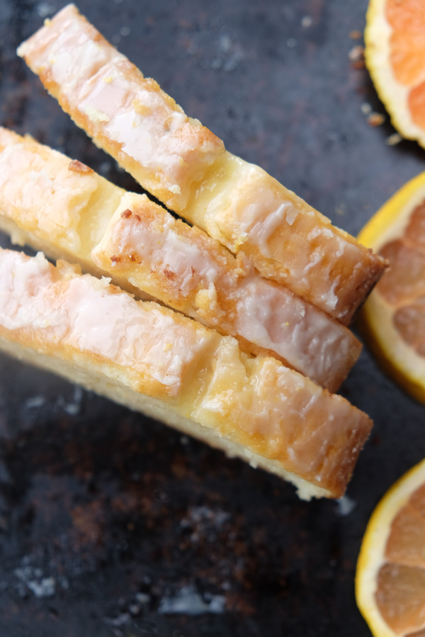 This Grapefruit Yogurt Cake tastes like a citrus crumb doughnut. Find the recipe on Shutterbean.com