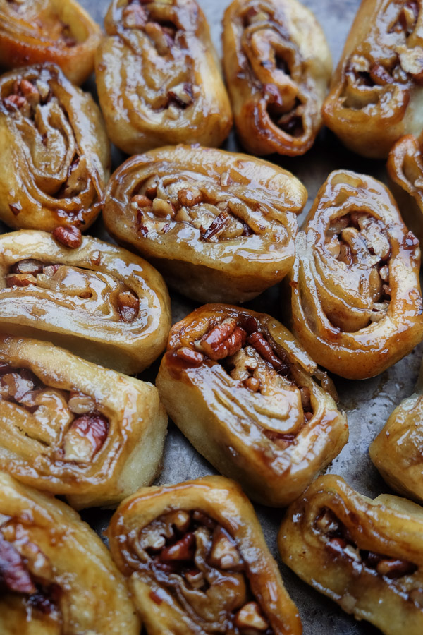 Brown Sugar Pecan Sticky Buns made with Pizza Dough! Find the recipe on Shutterbean.com