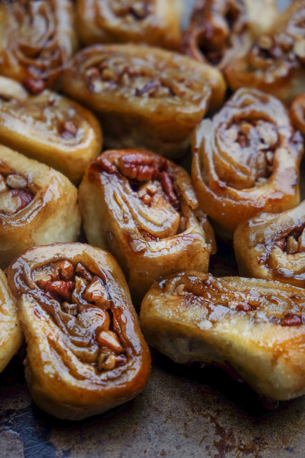 Brown Sugar Pecan Sticky Buns made with Pizza Dough! Find the recipe on Shutterbean.com