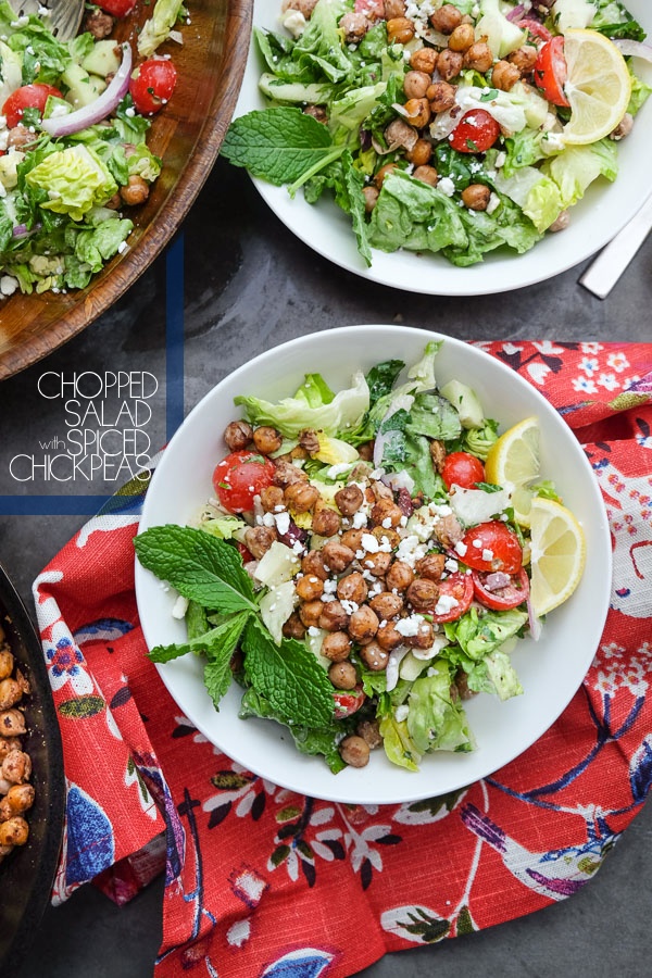 Chopped Salad with Spiced Chickpeas
