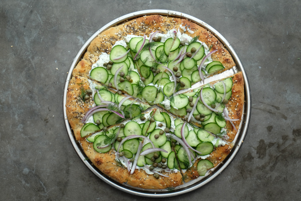 Lox Bagel Pizza- Perfect for weeknight dinners/afternoon brunches and parties! Find the recipe on Shutterbean.com!