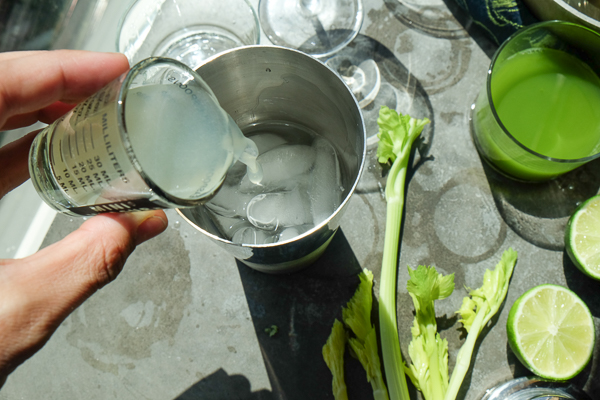 A refreshing Celery Gimlet made with a combination of celery, gin & lime. Find the recipe on Shutterbean.com