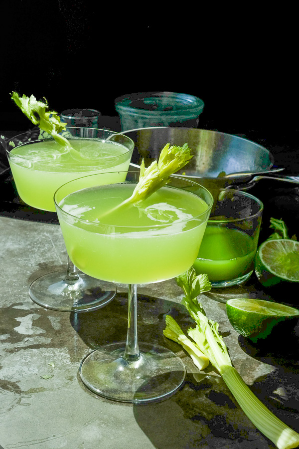 A refreshing Celery Gimlet made with a combination of celery, gin & lime. Find the recipe on Shutterbean.com