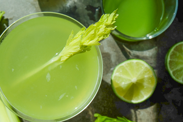 A refreshing Celery Gimlet made with a combination of celery, gin & lime. Find the recipe on Shutterbean.com