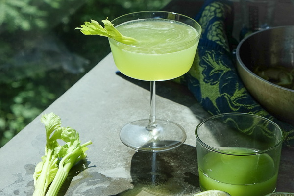 A refreshing Celery Gimlet made with a combination of celery, gin & lime. Find the recipe on Shutterbean.com