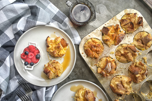 Shake up your breakfast game with these Cinnamon French Toast Muffins. Find the recipe on Shutterbean.com!