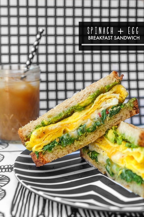 Creamed Spinach Breakfast Sandwiches