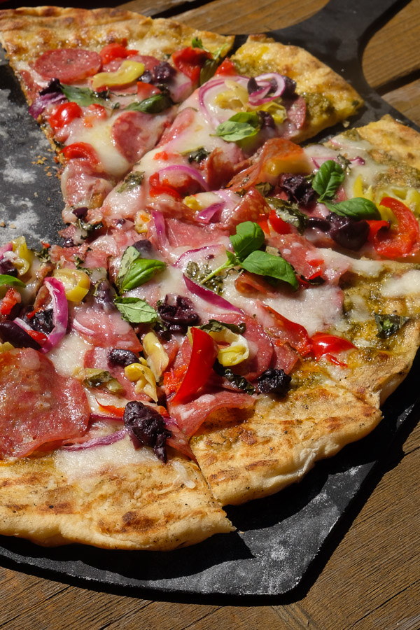 Turn the classic muffuletta sandwich into a pizza with this Muffuletta Pizza. Find the recipe on Shutterbean.com!