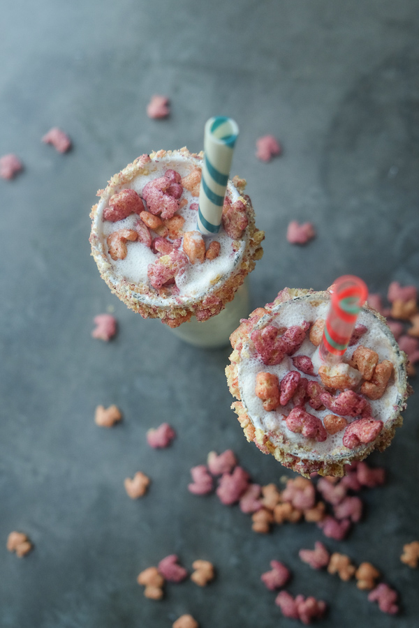 Surprise someone special with Berry Cereal Milkshakes. They're incredible! Find the recipe on Shutterbean.com!