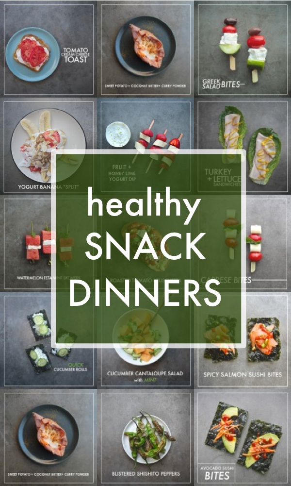 Don't feel like cooking? NO PROBLEM! Here's a collection of Healthy Snack Dinner Ideas. Find more on Shutterbean.com!