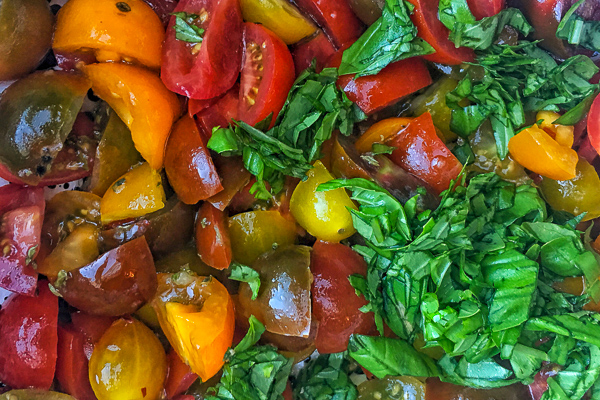 Quick Tomato Basil Pasta is a great idea for a simple weeknight dinner. Find the recipe on Shutterbean.com