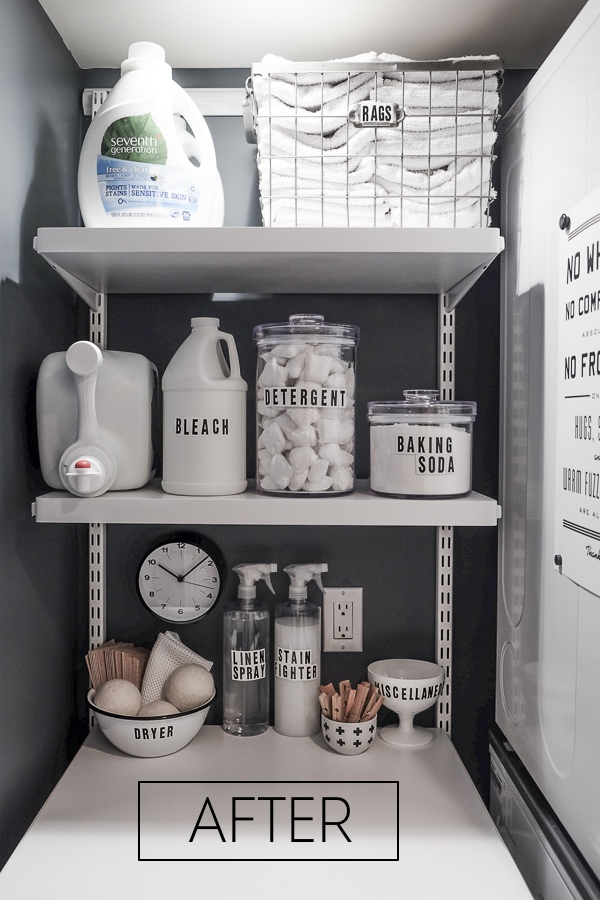 Around the House: Laundry Closet Makeover. Check out more on Shutterbean.com!