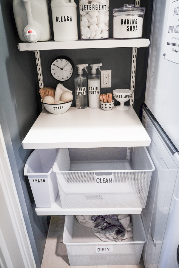 Around the House: Laundry Closet Makeover. Check out more on Shutterbean.com!