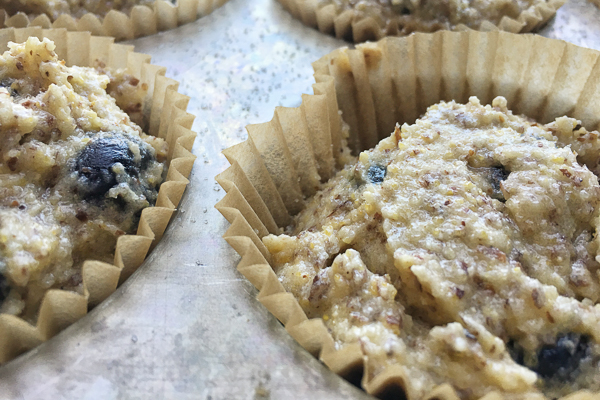 Gluten Free Blueberry Cornmeal Muffins for your weekday breakfasts. Find the recipe on Shutterbean.com!